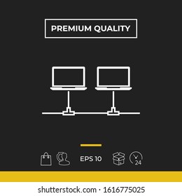 Computer network Icon. Graphic elements for your design