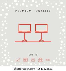 Computer network Icon. Graphic elements for your design