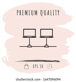 Computer network Icon. Graphic elements for your design