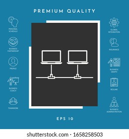 Computer network Icon. Graphic elements for your design