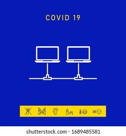 Computer network Icon. Graphic elements for your design