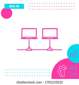 Computer network Icon. Graphic elements for your design