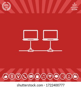 Computer network Icon. Graphic elements for your design