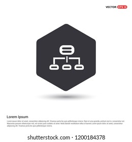 Computer network icon Hexa White Background icon template - Free vector icon