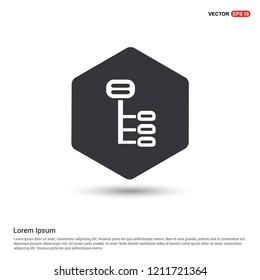 Computer Network Icon Hexa White Background icon template - Free vector icon