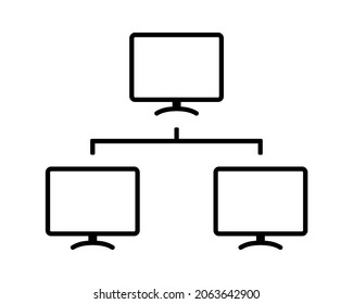 Computer network icon. Illustration vector