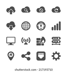 computer network icon set, vector eps10.