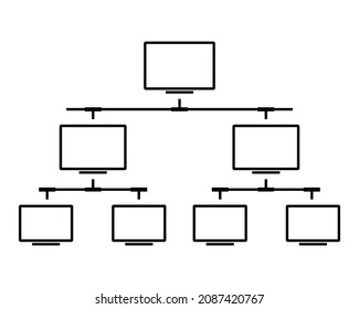 Computer network icon sign. Illustration vector