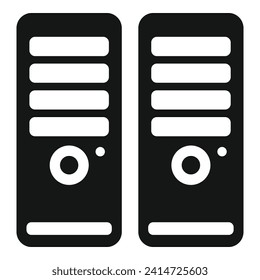 Computer network icon simple vector. Data storage lock. Internet provider