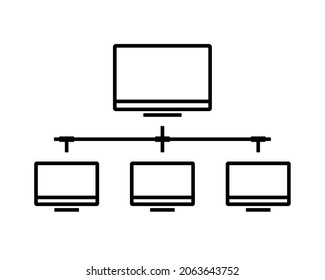 Computer network icon symbol. Illustration vector