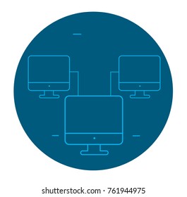 Computer network icon vector illustration