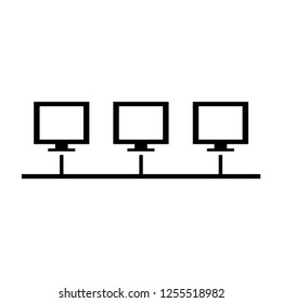 Computer network icon.Local networking vector sign.