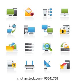 Computer Network And Internet Icons - Vector Icon Set