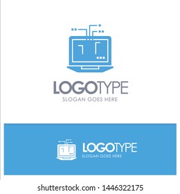Computer, Network, Laptop, Hardware Blue Logo vector