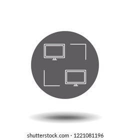 Computer network line icon.