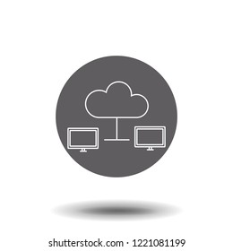 Computer network line icon.