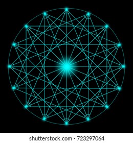 computer network. Star network design.