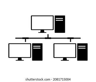 Computer network symbol. Illustration vector