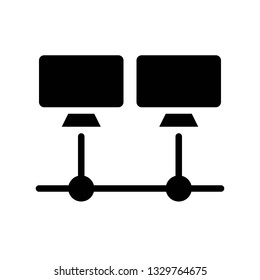 Computer network vector, Electronic device solid design icon