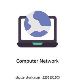 Computer Network vector Flat Icons. Simple stock illustration stock illustration