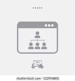 Computer network - Vector web icon