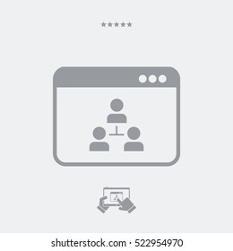 Computer network - Vector web icon