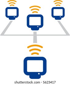 Computer network Wireless communications (vector)