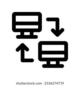 computer networking icon. vector line icon for your website, mobile, presentation, and logo design.