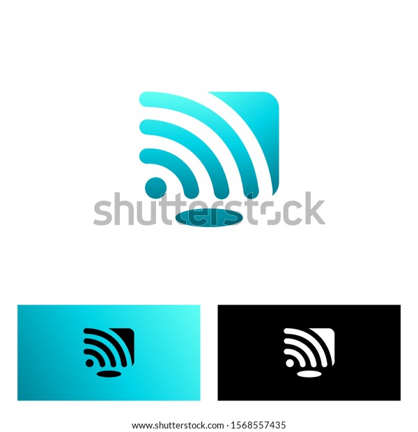 Computer Networking Logo Design Stock Vector Royalty Free 1568557435