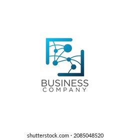 computer networking logo design vector, technology logos