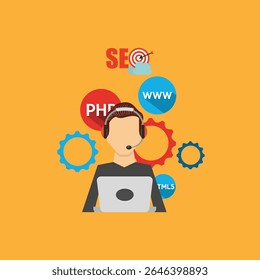 Computer Networking and programming icons and illustration Best EPS file for downloads