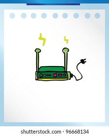 computer networking router for internet wireless vector illustration