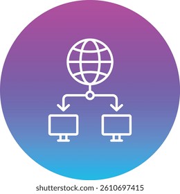 Computer Networking vector icon. Can be used for printing, mobile and web applications.