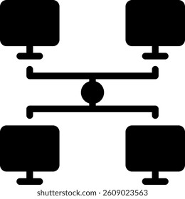 computer networks glyph icon illustration vector