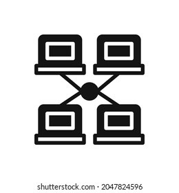 Computer networks icon vector png