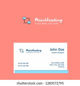 Computer networks logo Design with business card template. Elegant corporate identity. - Vector