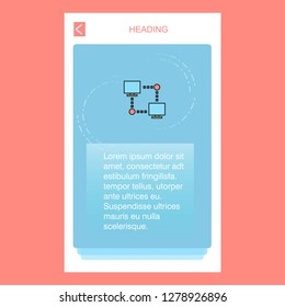 Computer networks mobile vertical banner design design. Vector