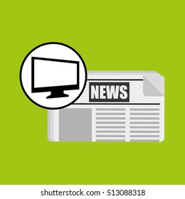 computer news journal graphic vector illustration eps 10