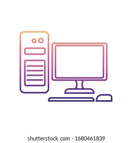 a computer nolan icon. Simple thin line, outline vector of Appliances icons for ui and ux, website or mobile application