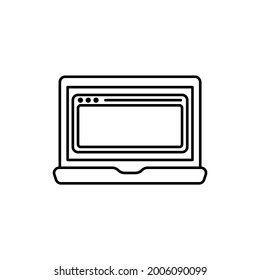 computer notebook icon vector illustration