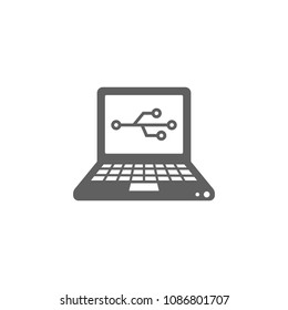 Computer notebook icon vector. Symbol for your web site design, logo, app, UI. Vector illustration, EPS