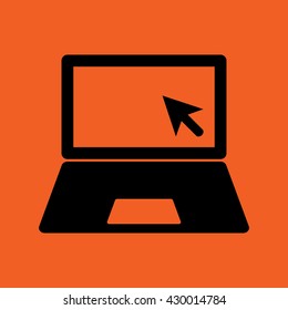computer notebook laptop technology internet network icon simple