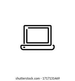 Computer notebook thin icon in trendy flat style isolated on white background. Symbol for your web site design, logo, app, UI. Vector illustration, EPS