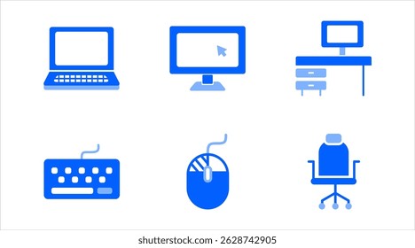 Computer and Office Device Icon Set