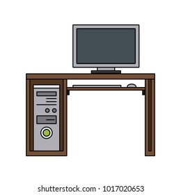 computer on desk