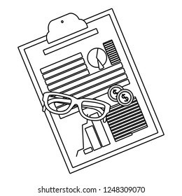 Computer on internet in black and white