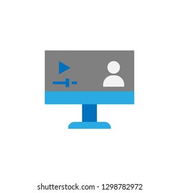 Computer and online education icon. Element of education icon for mobile concept and web apps. Detailed Computer and online education icon can be used for web and mobile
