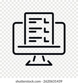 computer online education line icon vector