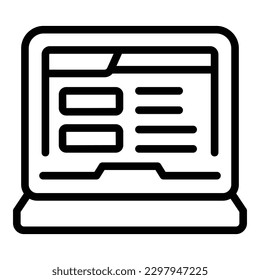 Computer online registration icon outline vector. Form account. Web register