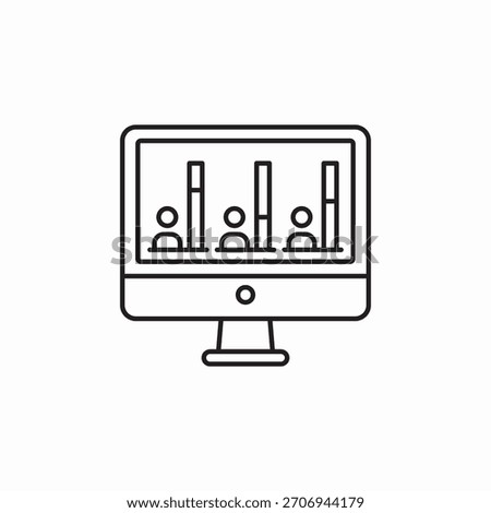 computer online vote statistics icon sign vector
